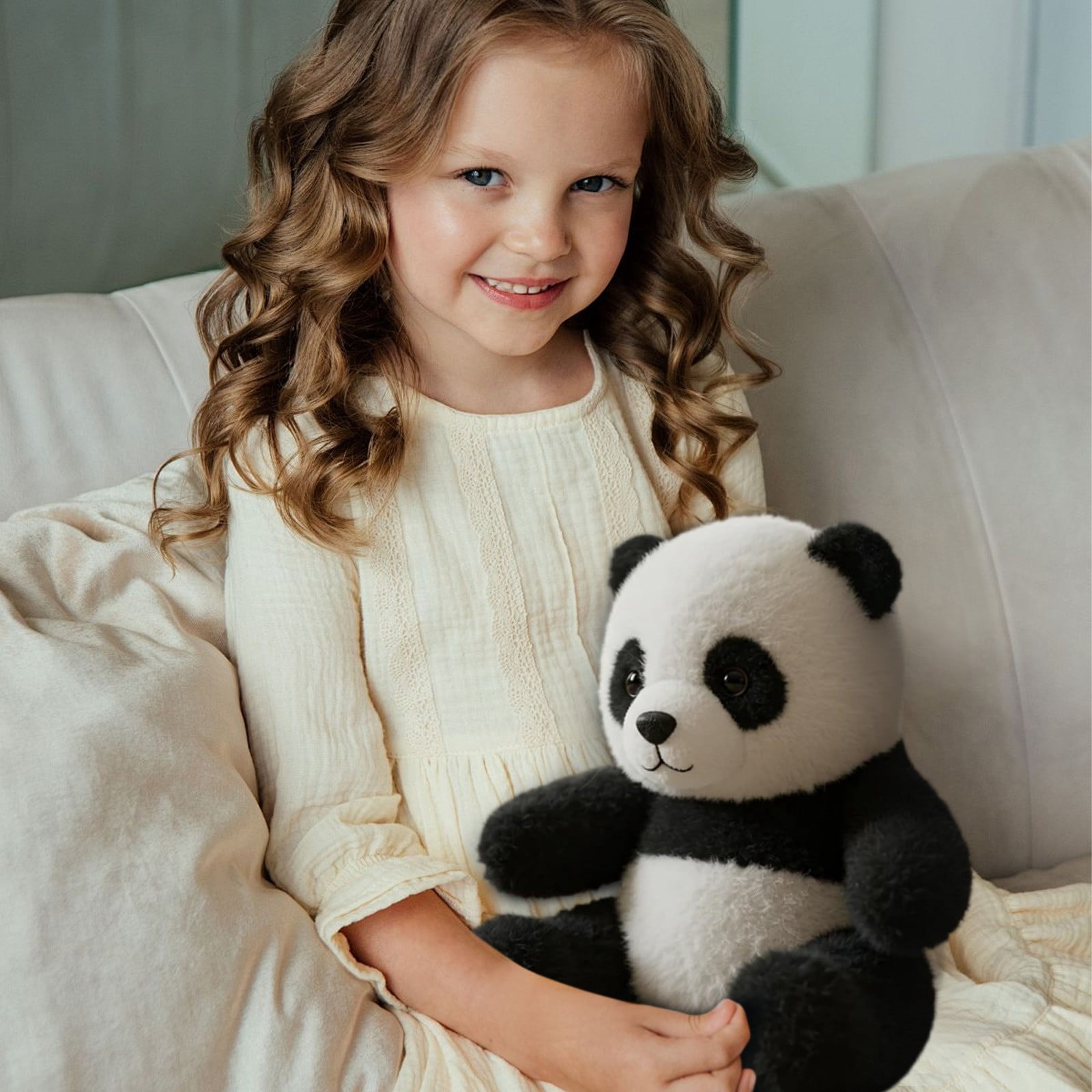 Pandy The Panda 2.0 Plush Toy - Hugmotion Engine Smart Hugging Tech, Weighted Comfort for Anxiety Relief & Sleep, Ultra-Soft Plush Material - 1Pc(Pandy, 9.84")