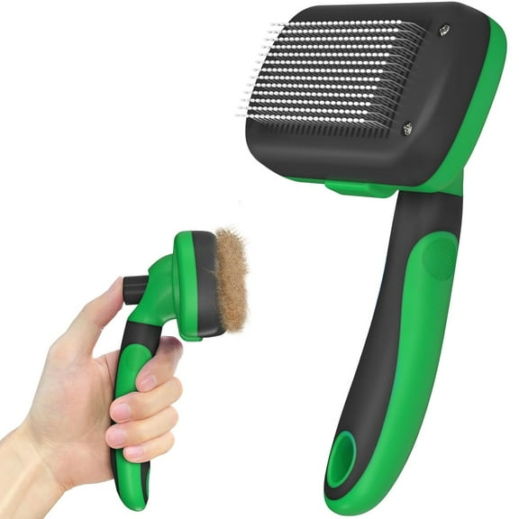 Self-Cleaning Deshedding Skin-Friendly Grooming Brush for Dogs & Cats