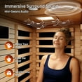 thumbnail image 4 of Syedee Far Infrared Sauna Home Sauna Spa Room Canadian Hemlock Wood 1000W Indoor Saunas Low EMF 110V with Control Panel and Tempered Glass Door, 4 of 12