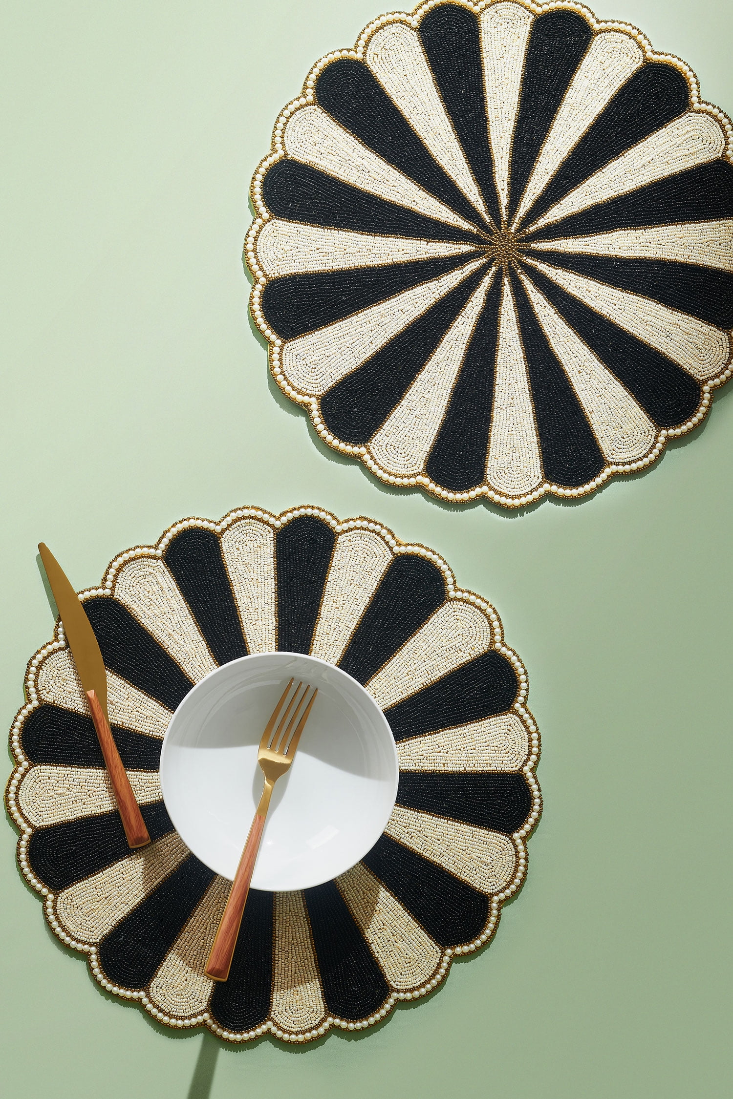 GAURI KOHLI Carousel Beaded Placemats, Set of 2