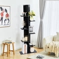thumbnail image 4 of Costway 7-Tier Bookshelf Bookcase Plant Display Shelf Rack Storage Holder Wooden Black, 4 of 10