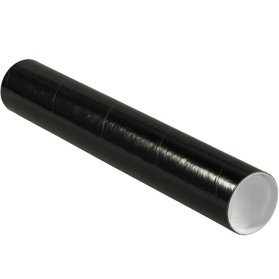 Staples Mailing Tubes with Caps 3" x 18" Black 24/Case P3018BL