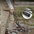 thumbnail image 3 of Pinces pour Cheminée de Camp Extérieure, Poignée en Bois, Attrape-Bûches, Accessoire de Cheminée pour Extérieur, Pique-Nique, Barbecue, 3 of 7