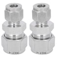 thumbnail image 1 of Adaptateur Droit de Connecteur de Double Ferrule, 2pcs Raccord de Tube de Compression en Acier Inoxydable Raccord de Tube de Compression Adaptateur Raccord de Tube, 1 of 8