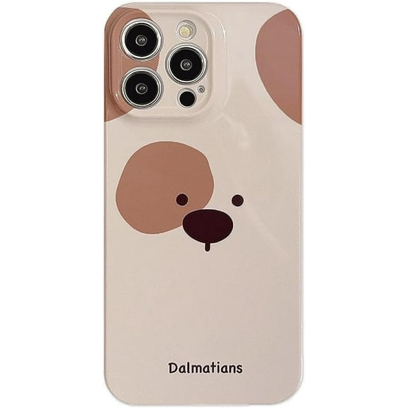 Cute Funny Dog Face Hard for iPhone Case (Beige,iPhone 14)