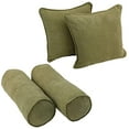 thumbnail image 2 of Double-corded Solid Microsuede Throw Pillows with Inserts (Set of 4) 9818-CD-S4-MS-SG, 2 of 2