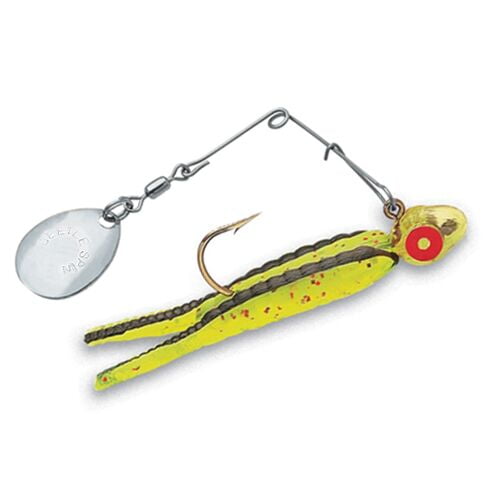 Johnson Original Beetle Spin Fishing Lure, Chartreuse, 2 in