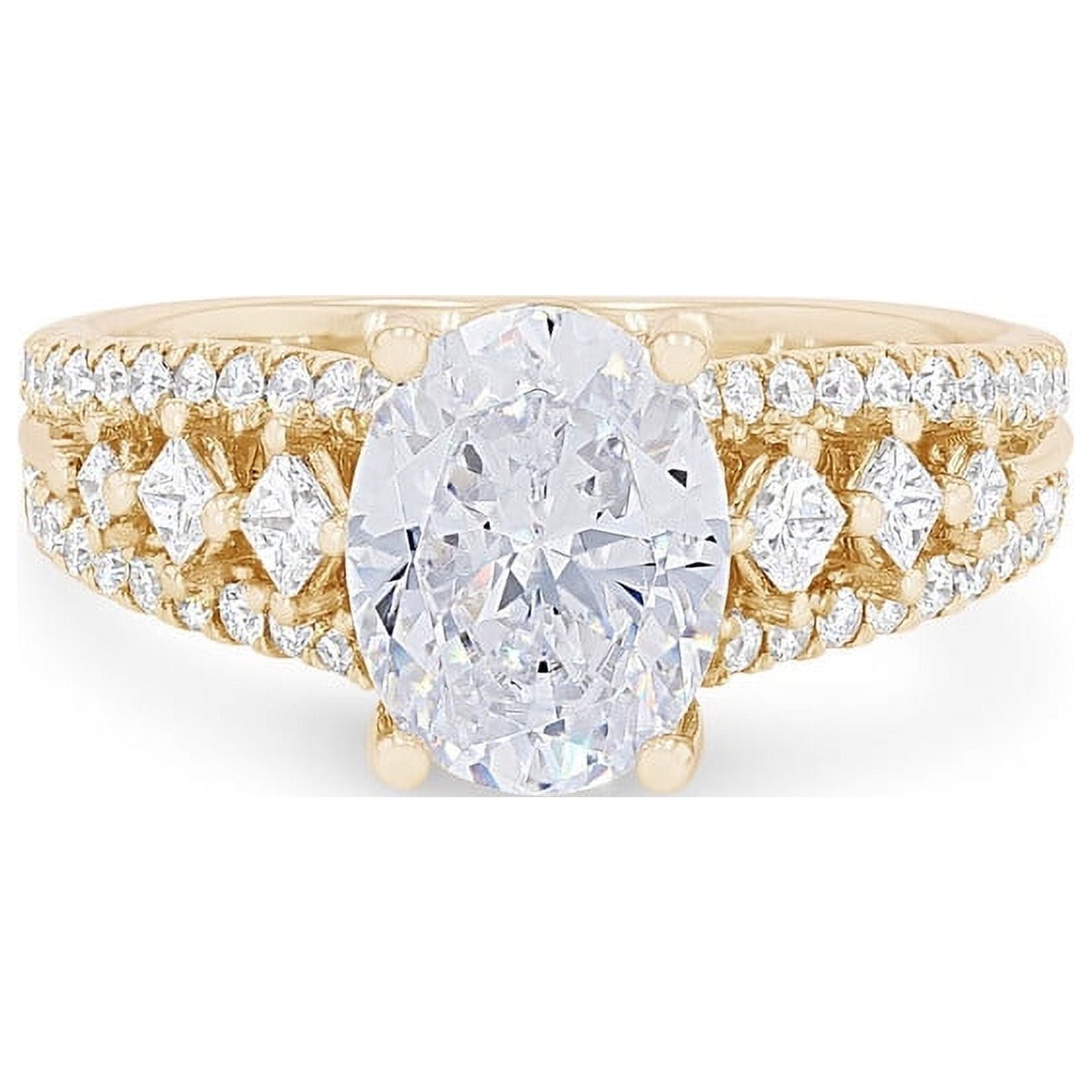 IGI Certified 2.35 Carat Stunning Oval Cut Lab Grown Diamond (E/VVS2) Solitaire Anniversary Ring for Women Solid 14K Yellow Gold Size 3.5 by Diamond-Capitals