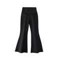 thumbnail image 2 of HAOTAGS Girls Flared Pants(3-15), Stylish Wide Leg Leggings Casual High Wasit Yoga Pants Black 3-4Years, 2 of 9