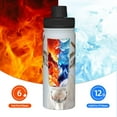 thumbnail image 5 of Yiaed White Reindeer Portrait Print Sports Insulated Kettle Bottle Reusable Stainless Steel Insulated Cup, Outdoor Portable Casual Stainless Steel Insulation Cup, 5 of 7