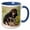 Blue/White, variant on 3drose, German Shepherd Puppy Dog - Na02 Zmu0175 - Zandria Muench Beraldo, 15oz Two-tone Blue Mug
