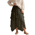 thumbnail image 2 of Lace Midi Skirts for Women Boho Lace Asymmetrical Hem Flowy Skirt Summer Beach Cover Up, 2 of 5