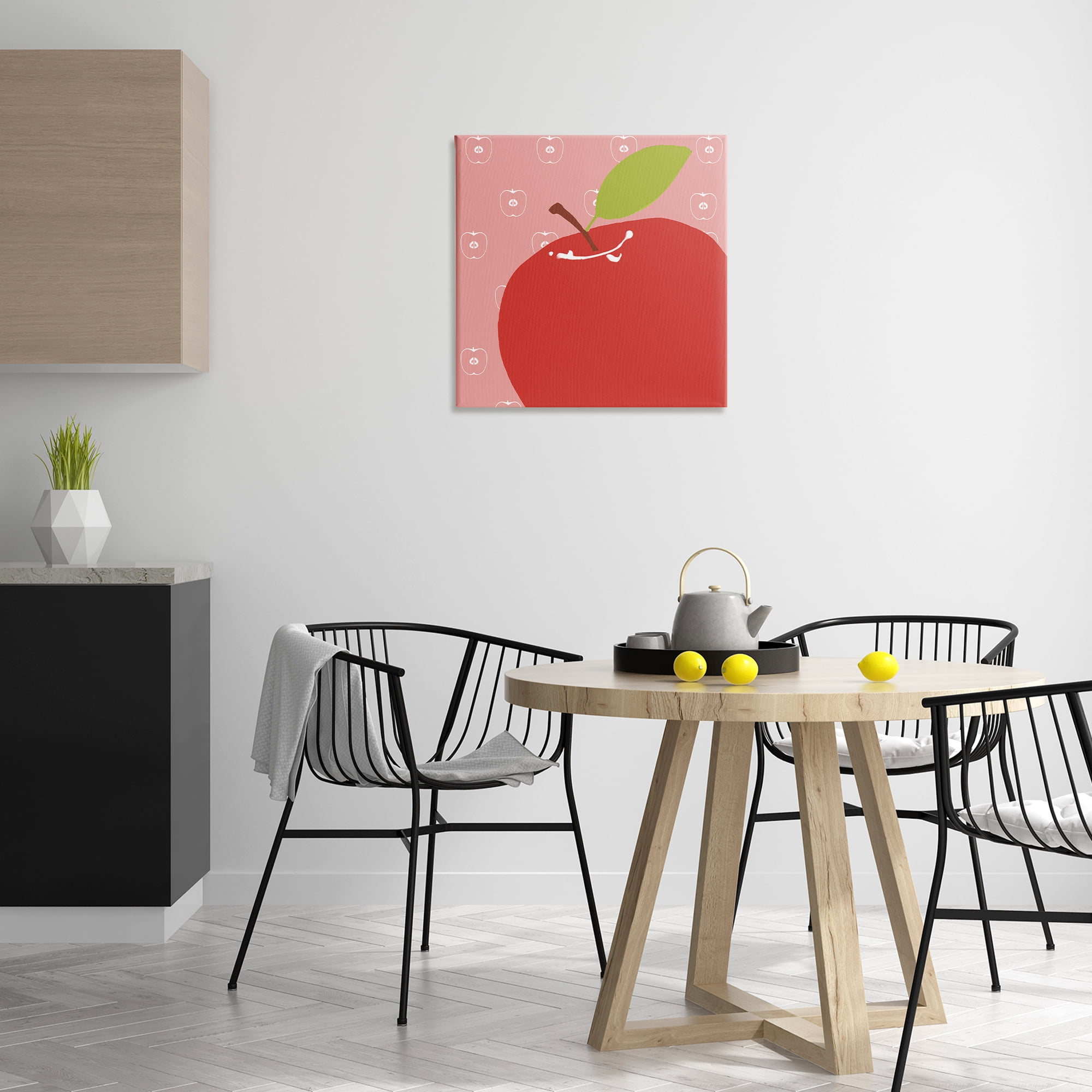 Stupell Industries Bright Apple Fruit Food & Beverage Painting Wrapped Canvas Art Print Wall Art, 24 x 24
