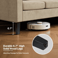 thumbnail image 4 of MoNiBloom 64" Apartment Sofa for Small Spaces | Modern 3-Seater Couch with Removable Cushions & Wooden Legs | Compact Living Room, Bedroom Furniture, Beige, 4 of 8