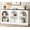 Brown White, variant on Fnova 63" Farmhouse Console Table, Wooden Entryway Table with 3-Tier Storage, Rectangular Sofa Table for Entrance, Hallway, Living Room, Behind Couch