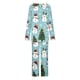 thumbnail image 5 of Puntoco Conjunto de pijama con pantalones largos y cuello en V con estampado navideño para mujer, 5 of 5