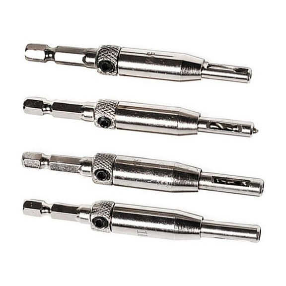 OUNONA 4 Pcs Self Centering Hinge Drill Bit Set for Cabinet Making in 7/64 Inch