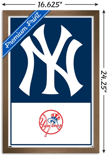 MLB New York Yankees - Logo 22 Wall Poster, 14.725" x 22.375" Framed