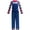 A, variant on Kids Boys Chucky Costume Rainbow Stripe Jumpsuit Good Guys Cosplay Outfit Overalls