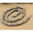 thumbnail image 5 of HOOUN Solid 925 Sterling Silver Chain Men Mantra Oval Beads Link Necklace 60g/23.6inch, 5 of 5