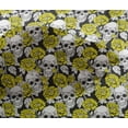 thumbnail image 4 of oneOone Viscose Chiffon Lime Green Fabric Floral & Skull Fabric For Sewing Printed Craft Fabric By The Yard 42 Inch Wide, 4 of 4
