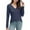 Blue, variant on MIXUE Womens Summer Tops Summer Solid Color V Neck Long Sleeve Dressy Casual Fall Trendy Loose Tunic Pullover T Shirts Holiday Wear,Red,XL