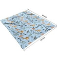 thumbnail image 4 of Blue Dinosaurs Leaves Pattern Blanket,Comfortable Soft Lamb Wool Throw Blanket,All Season,Warm Lightweight Blankets for Sofa Bed Couch Living Room Chair,50"x60", 4 of 4