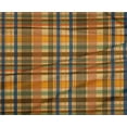thumbnail image 4 of oneOone Polyester Lycra Dark Yellow Fabric Madras Check Sewing Craft Projects Fabric Prints By Yard 56 Inches Wide, 4 of 4