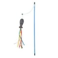 thumbnail image 4 of Funny Cat Toy Blue Rod Colored Stick Ribbon Fish Type Pet Interactive Toy Cats Teaser with Bell Kitten Fishing Wand #446361, 4 of 8