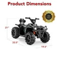 thumbnail image 7 of Best Choice Products 12V Kids Ride-On ATV Quad w/ Bluetooth, 2.4mph Max, Treaded Tires, LED Lights, Radio - Black, 7 of 7