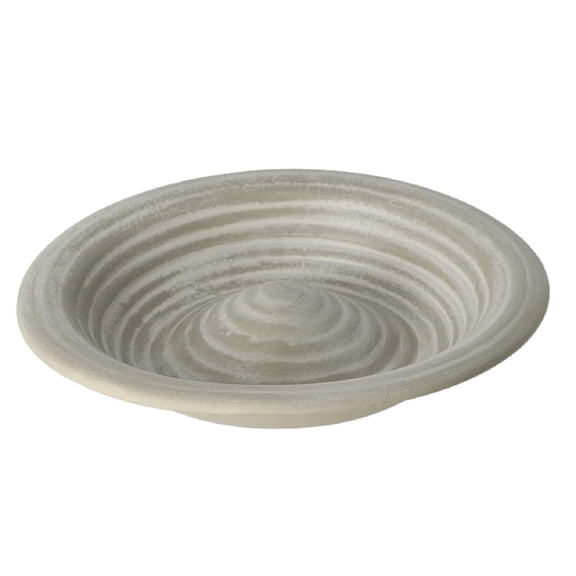Esschert Design Round Ceramic Bird Bath Gray