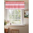 thumbnail image 2 of Valances for Windows Pink Red Gradient Striped Rod Pocket Cafe Window Treatments Valance Curtains for Kitchen Bathroom Laundry Basement Windows 56"x16", 2 of 9