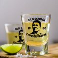 Old School Conservative Ronald Reagann Shot Glass 2 oz Bourbon