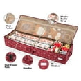 thumbnail image 3 of Covermates Keepsakes Gift Wrap Organizer - Holds up to 25 Rolls - Heavy Duty - Accessory Trays with Adjustable Compartments - Mesh Pocket - Holiday Storage, Red Snowflake, 3 of 8