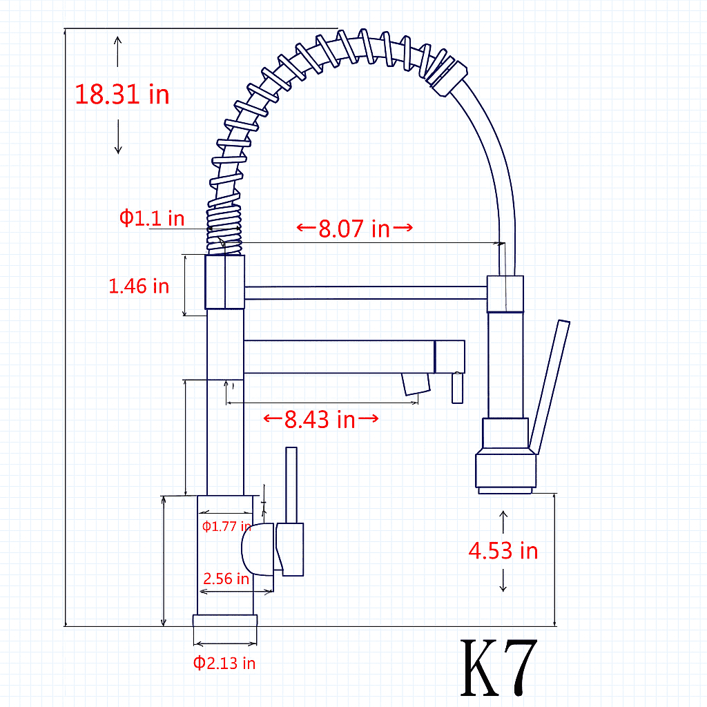 Kitchen Faucet with Pull Down Sprayer,Touch On Single Handle 2-Function Stainless Steel Spring Neck,Single Hole Installation for Residential,Bar,Matte Black
