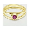 thumbnail image 2 of LBG 417 10k Yellow Gold Natural Ruby Womens Solitaire Ring - Size 7.5, 2 of 5