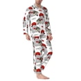 thumbnail image 2 of Honeii Rabbit And Hedgehog Pattern Mens Pajamas Set,2pcs Men's Lounge Long Sleeve Sleep Shirt and Pajama Bottoms Sleepwear Set,Mens Pjs Sets-Large, 2 of 7