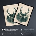 thumbnail image 2 of Artery8 Majestic Stag Head Forest Watercolour Design For Living Room Artwork Framed Wall Art Print A4, 2 of 5