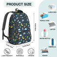 thumbnail image 5 of Alien Rocket Deep Blue Pattern Cute School Backpack Bag with Padded Back and Adjustable Shoulder Straps 16.9 X 12.6 X 5.9 Inches, 5 of 5