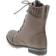 thumbnail image 3 of Refresh Womens Wynne-06 Combat Flat Style Lace Up Back Zipper Mid-Calf Bootie, 3 of 7