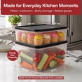 thumbnail image 2 of SIGNORA WARE 2-Pack 3L & 6.5L Food Storage Containers with Lids, Black, 2 of 8