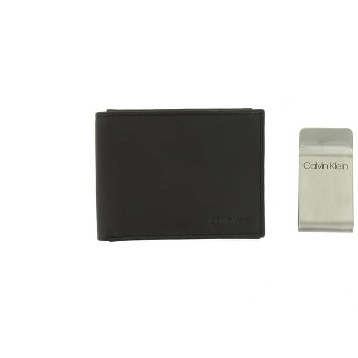 Calvin Klein Men's RFID Protected Bi-Fold Wallet/ Money Clip Set  (Chocolate) 