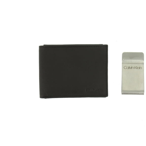 Calvin Klein Men's RFID Protected Bi-Fold Wallet/ Money Clip Set (Chocolate)