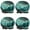 Teal and Gold, variant on Shower Caps,Teal and Gold Marble Flow Lines Pattern Waterproof Shower Cap for Women 4 Pieces,Double Reusable Hair Cover for Shower PEVA Elastic Stretch Hem