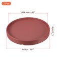 thumbnail image 2 of Unique Bargains 6' Ceramic Round Planter Saucer Flower Pot Drip Tray Coaster, Maroon 2 Pack, 2 of 5