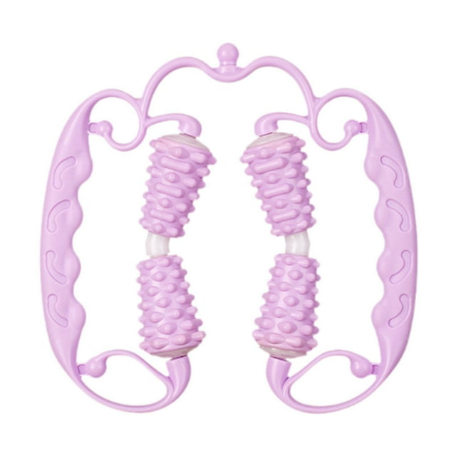 Tachiuwa Rouleau de Massage Anticellulite Entraînement Physique Bras Yoga Cadeau Gym à Main Rouleau Musculaire Violet
