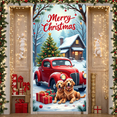 thumbnail image 6 of Colorful Illustration Penguin Christmas Banner Decorative Print Holiday Winter Scene for Party Celebration Indoor Decoration, 6 of 9