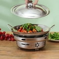 thumbnail image 2 of Walson Hiking Traveling Backpacking Portable Cooker Heater Stainless Steel Windproof Hot Pot Pan Heating Stove Wild Cooking Cookware Silver, 2 of 7