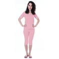 thumbnail image 5 of Moomaya Womens Plain Nightwear Set w/ Capri Cotton Sleepwear 2 Pcs Nightdresses-BFK, 5 of 7
