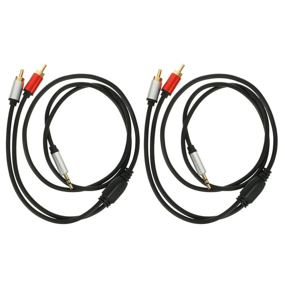 Adaptateur Audio RCA vers 3.5mm pour Haut-Parleur avec Prises Plaquées Or Compatible avec Ordinateur Portable Téléphone Intelligent 6.5 Pieds
